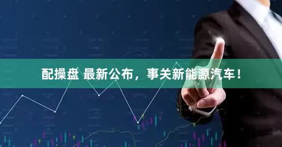 配操盘 最新公布，事关新能源汽车！