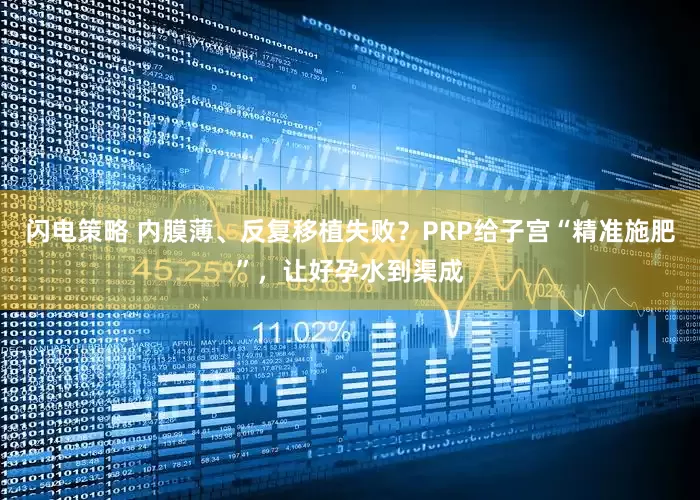 闪电策略 内膜薄、反复移植失败？PRP给子宫“精准施肥”，让好孕水到渠成